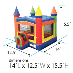 inflatable bounce house rainbow modular dimensions 1 1738385069 Rainbow Castle Bounce House
